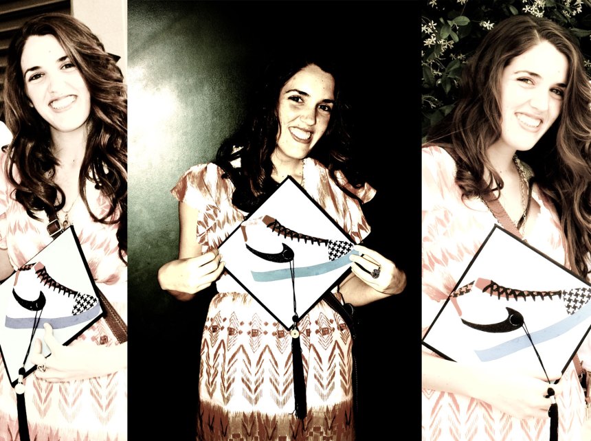 graduation hat- decorated Nike style 