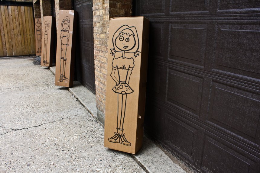 cardboard Nike box