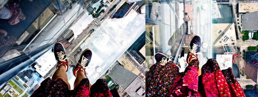 Nikes on the Sky Deck