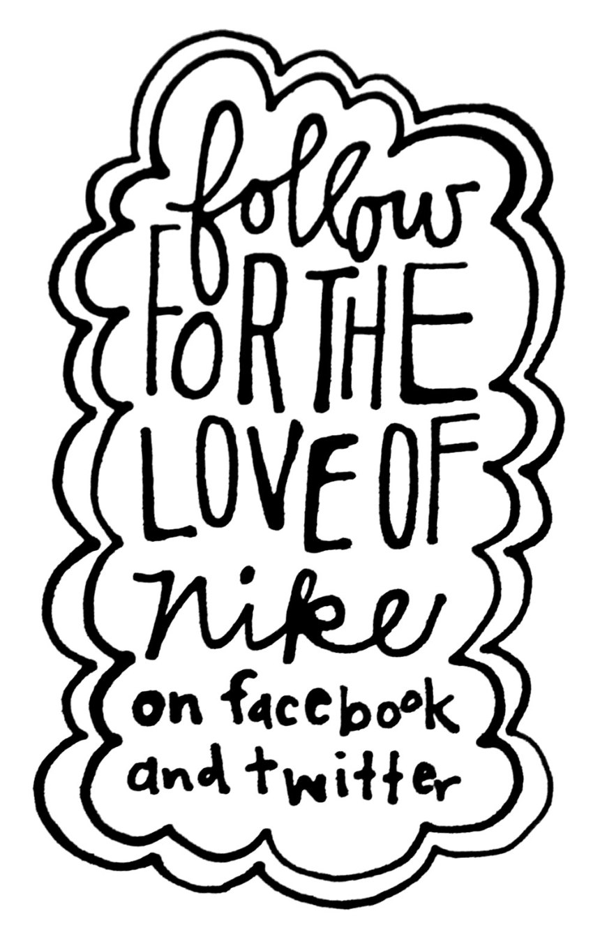 for the love of nike facebook and twitter