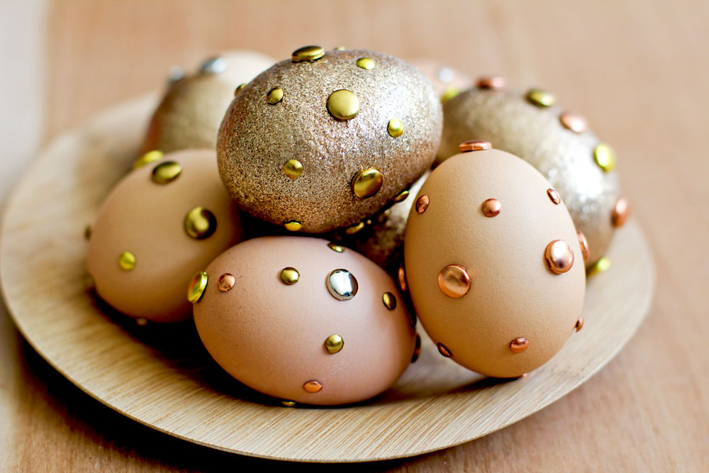 studded eggs and Nikes