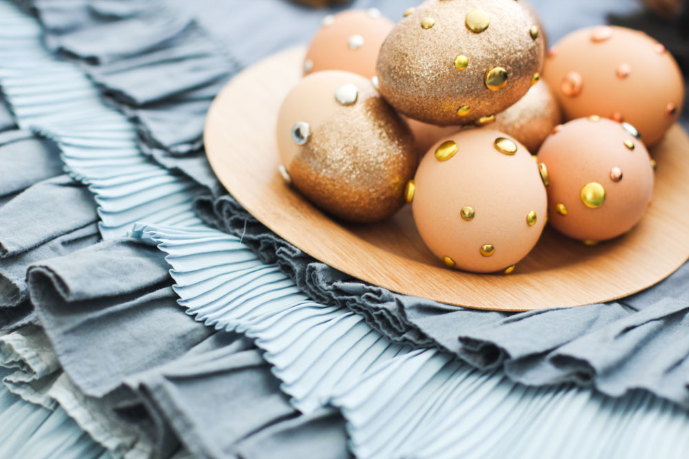 studded eggs and Nikes