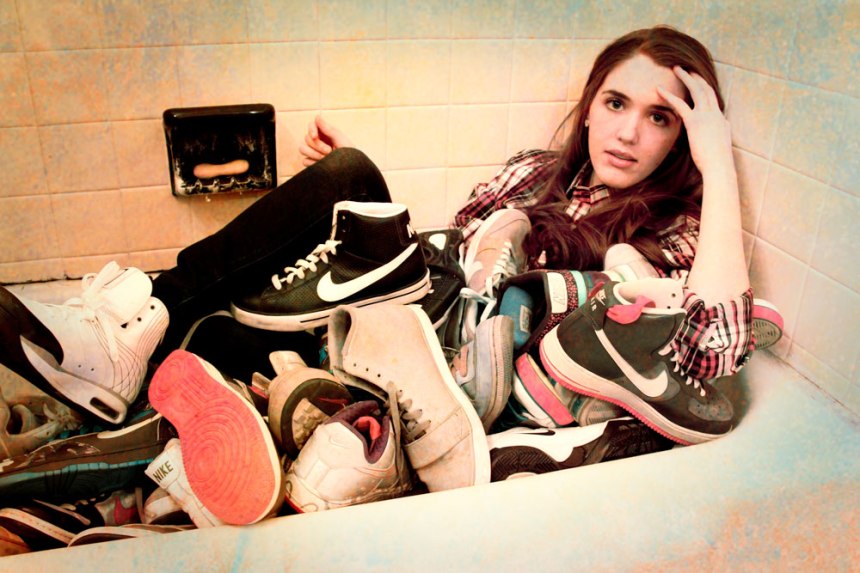 bathing in NIkes