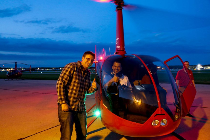 CHicago Helicopter Ride and Sky Hi Sneakers 