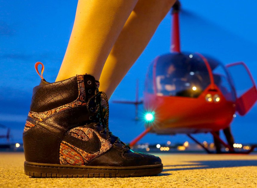 CHicago Helicopter Ride and Sky Hi Sneakers 