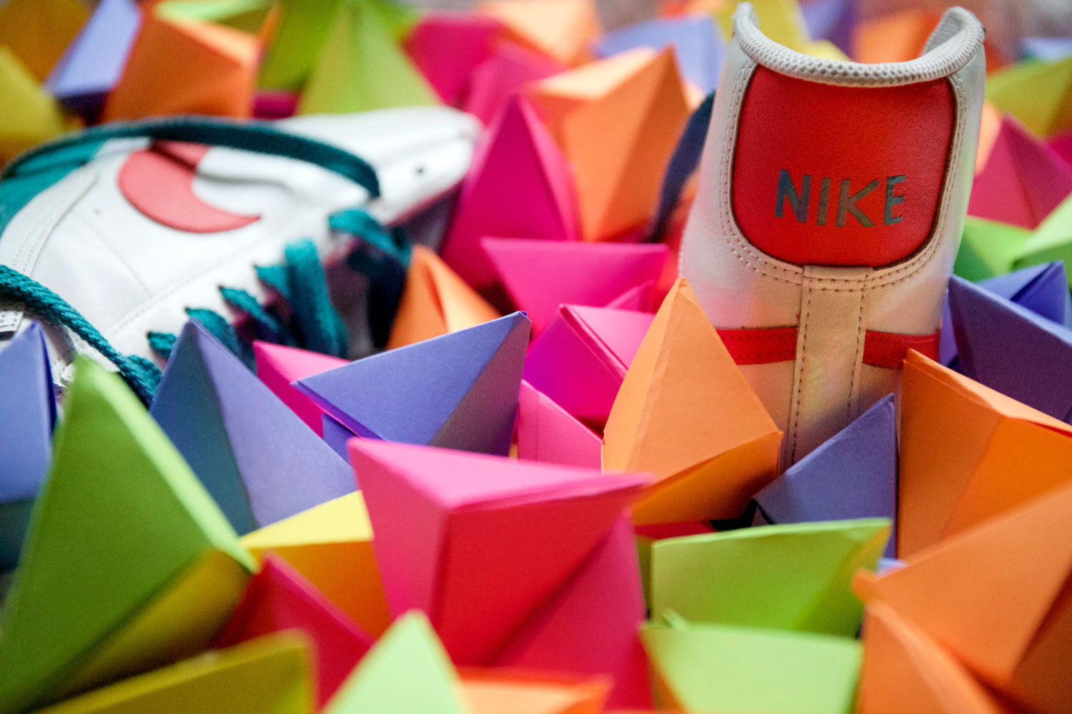 Custom Neon Origami Hanging / Mondo Village of Greatness / for the love of nike